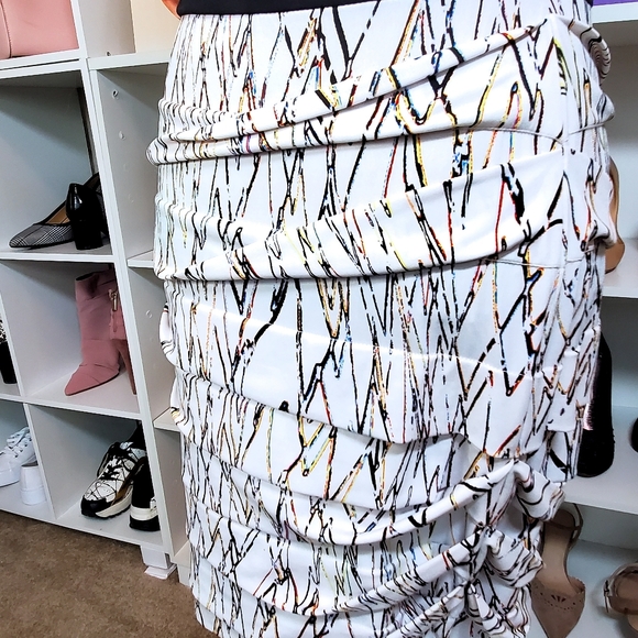 BCBG Asymmetric Body Con Coctail Dress Black - Picture 8 of 8